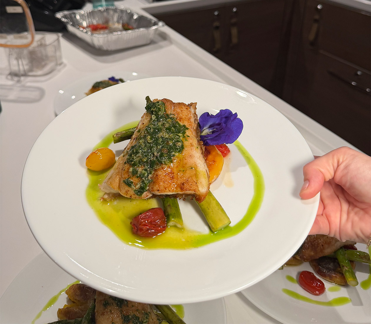 White Fish with Salsa Verde